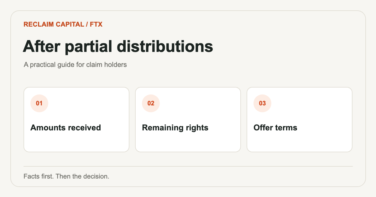 FTX claim sale after distributions: key questions to check