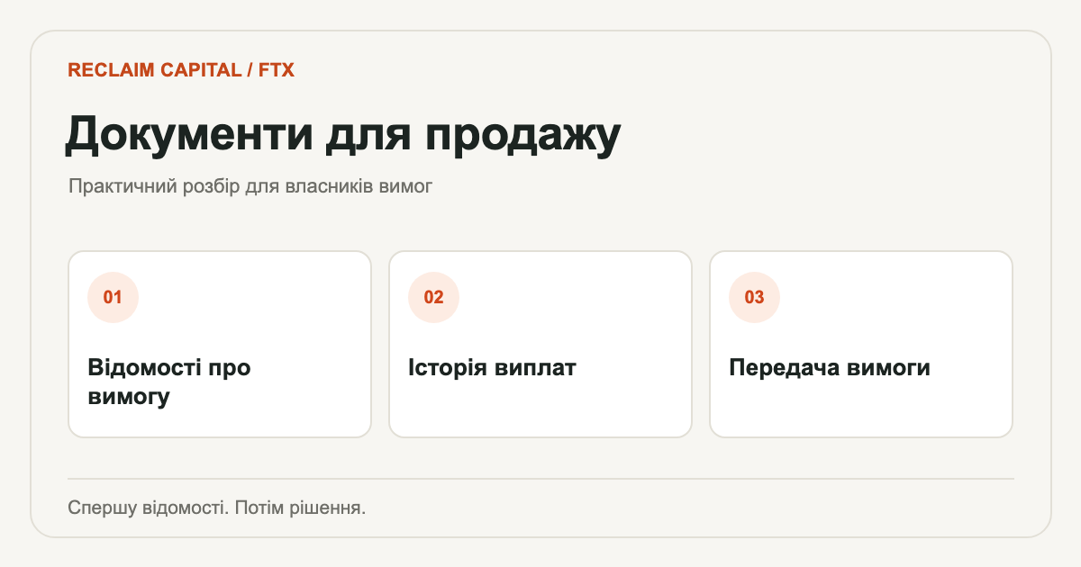 Документи для продажу вимоги FTX: що підготувати до пропозиції: основні питання перевірки