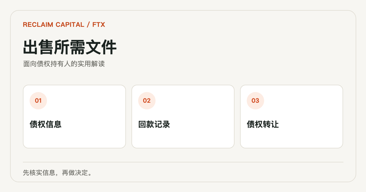 出售FTX债权所需文件：报价前要准备什么——核查要点