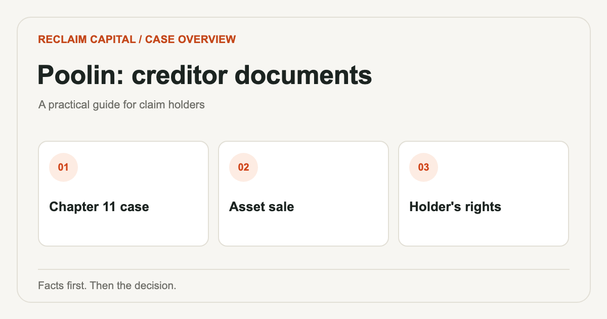 Poolin bankruptcy: creditor document checklist